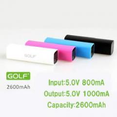GOLF 2600mA モバイルバッテリー　ピンク