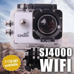SJCAM SJ4000 WIFIモデル  ホワイト GOPROにも負けない防水アクションカメラ ドライブレコーダー カーマウント、バイクマウント込 海やスポーツ、自転車に!