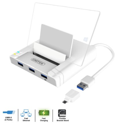 UNITEK USB2.0 3ポート充電機能付き HUB+Fast Ethernet OTG Dock Y-2175