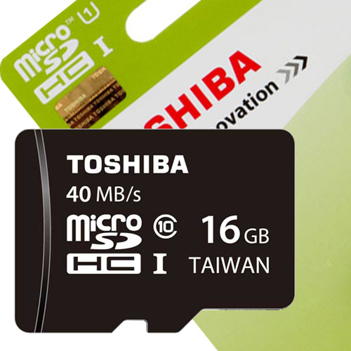 Toshiba 東芝 microSDHC 16GB UHS-I 超高速40MB/s マイクロSD パッケージ品