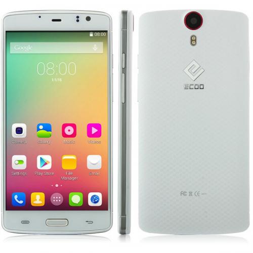ECOO E04 Plus 3GB RAM スマートフォン 4G LTE 64bit MTK6752(オクタコア)5.5インチ FHD　ホワイト