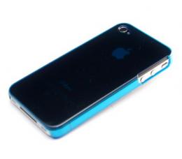 iPhone4ケース 着せ替えカバー(クリアタイプ)ブルー