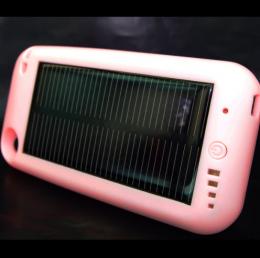 iPhone3G/3GS,ソーラーチャージャー 究極の外部バッテリー!? ピンク