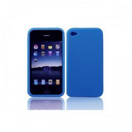 iPhone4 シンプルラバー ソフトケース ブルー