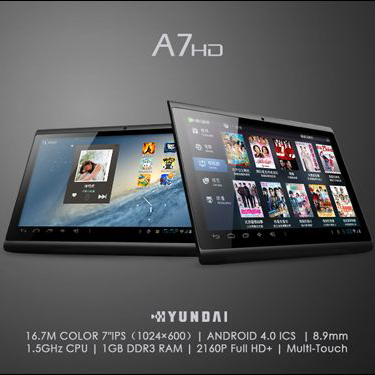 HYUNDAI A7HD IPS液晶 Android4.0 Black