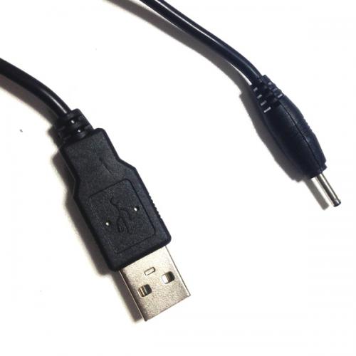USB充電可能 USB→DC電源ケーブル(外径2.3mm内径0.7mm)