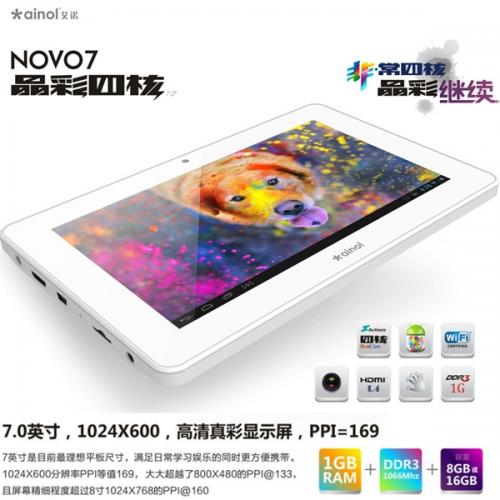Ainol NOVO7 Crystal2 Quad Core 8GB Android4.1 ホワイト