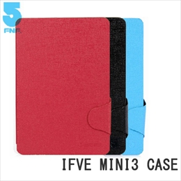 FNF ifive mini3/mini3 retina専用スタンド式可能レザーケース レッド