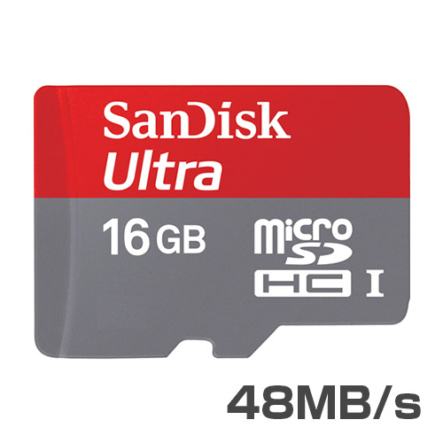 SanDisk Ultra UHS-I 48MB/s microSDHC UHS-I カード 16GB 超高速クラス10 ハイスピードモデル
