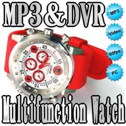 カジュアル腕時計型MP3対応カメラ、音楽再生、動画撮影