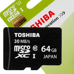 Toshiba 東芝 microSDXC 64GB UHS-I 超高速30MB/s マイクロSD パッケージ品